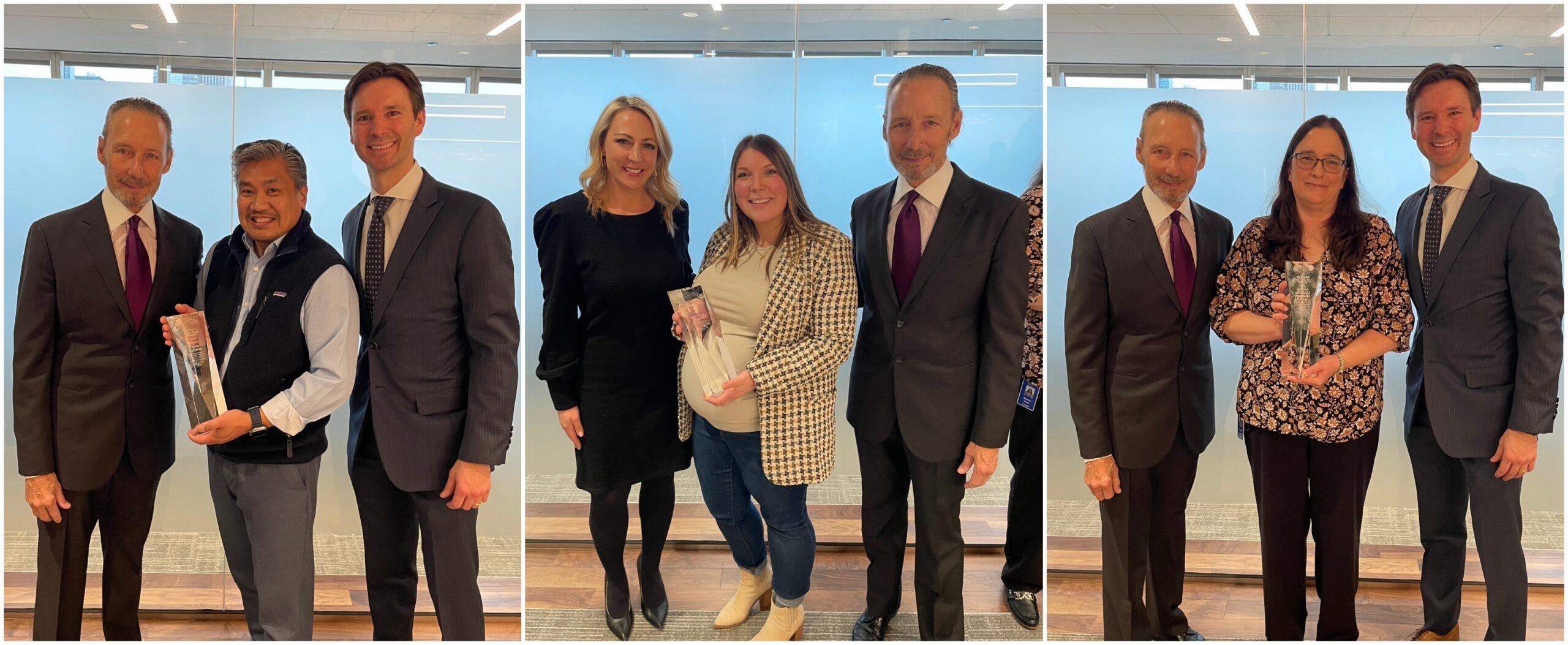 SSP employees, Cesar Salinas, Jaclyn Wilconx and a legal secretary were honored with 2024 excellence awards.