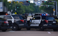 Police cars at an accident