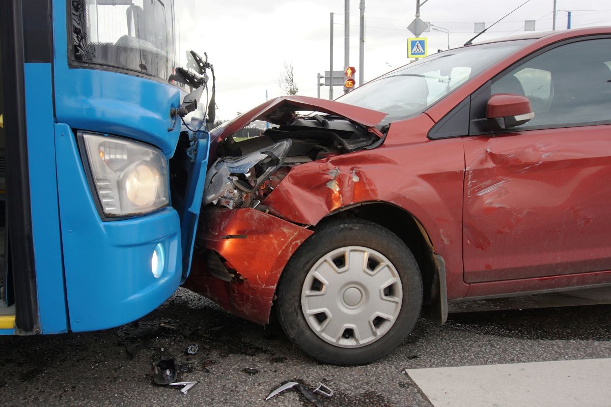 accidente en el transporte público