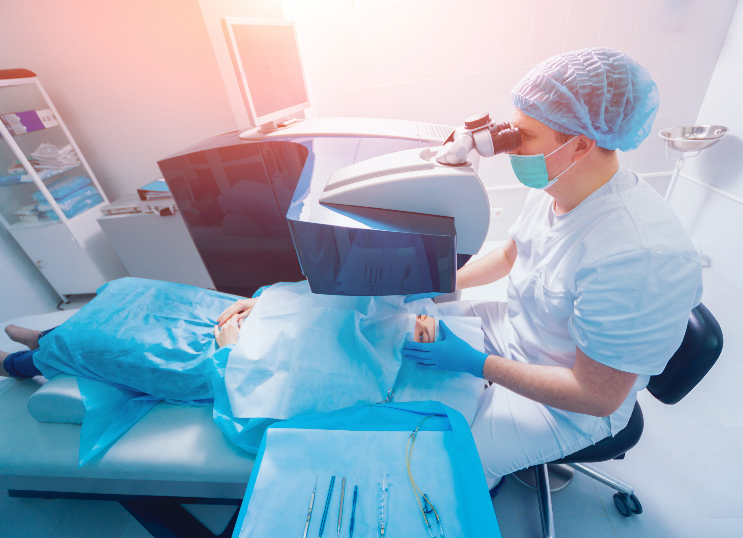 Doctor performing Optic Nerve surgery